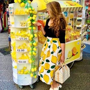 Chicwish Lemon Midi Skirt